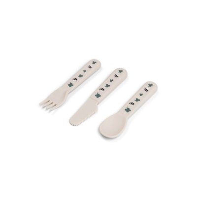 Done by Deer Foodie Dětský příbor Tiny Farm - Pískový - obrázek