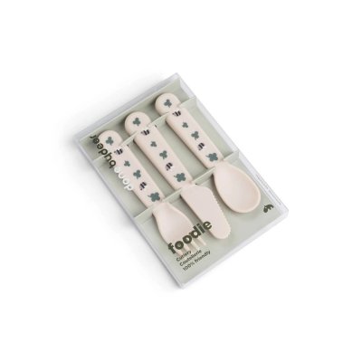 Done by Deer Foodie Dětský příbor Tiny Farm - Pískový - obrázek