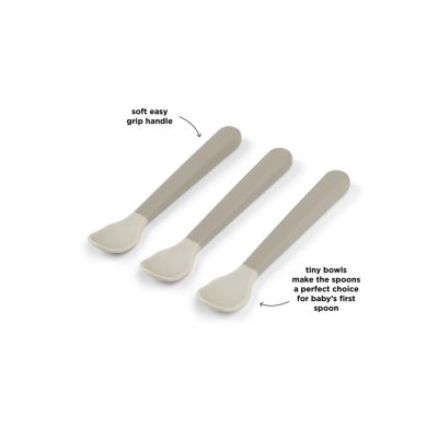 Done by Deer Foodie Easy-Grip Dětská lžička 3 ks - Sand - obrázek