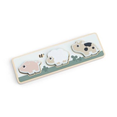 Done by Deer Dřevěné puzzle Tiny Farm - Mix barev