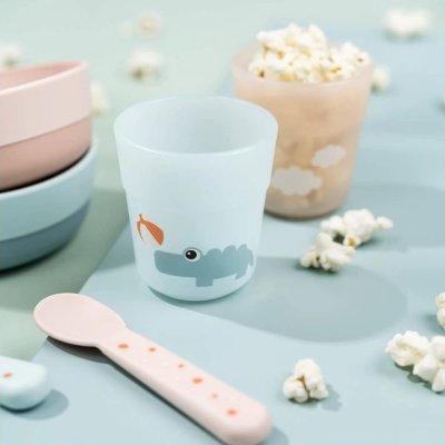 Done by Deer Foodie První jídelní set Playground - Modrý - obrázek