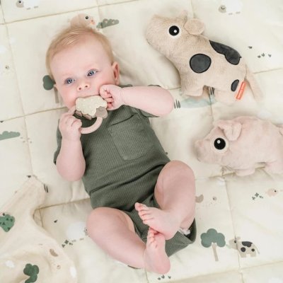 Done by Deer Hrací podložka Tiny Farm - Písková - obrázek