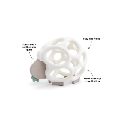 Done by Deer Kousátko Grip and Teether Toy Sheepy - Písková - obrázek