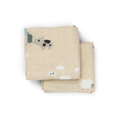 Done by Deer Mušelínové plenky Playground 2 ks - Pískové - obrázek