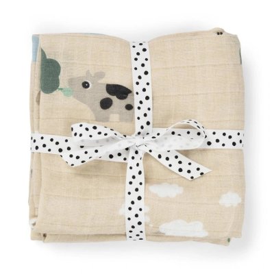 Done by Deer Mušelínové plenky Playground 2 ks - Pískové