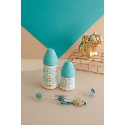 Suavinex HAUTE COUTURE láhev silikonová savička premium 150 ml - Zelená - obrázek