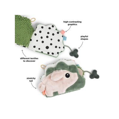 Done by Deer Senzorická dětská knížka Tiny Farm - Mix barev - obrázek