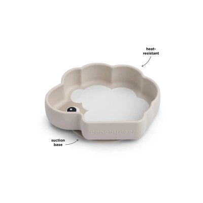 Done by Deer Silikonová miska Stick and Stay Sheepy - Písková - obrázek