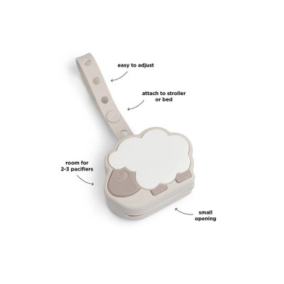 Done by Deer Silikonové pouzdro na dudlík Sheepy - Pískové - obrázek