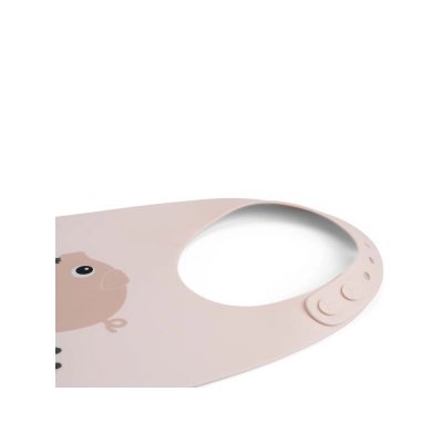 Done by Deer Silikonový bryndáček Pigee - Růžový - obrázek