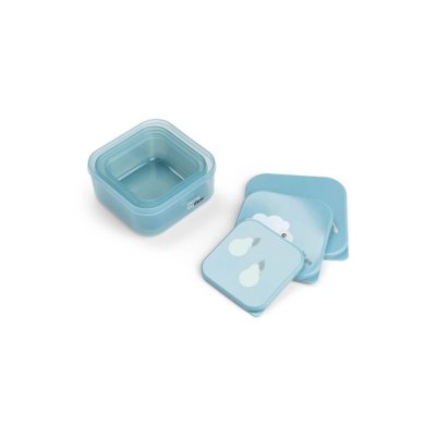 Done by Deer Svačinové boxy Tiny Farm 3ks - Modré - obrázek