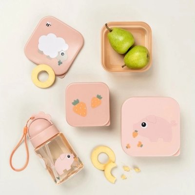 Done by Deer Svačinové boxy Tiny Farm 3ks - Růžové - obrázek