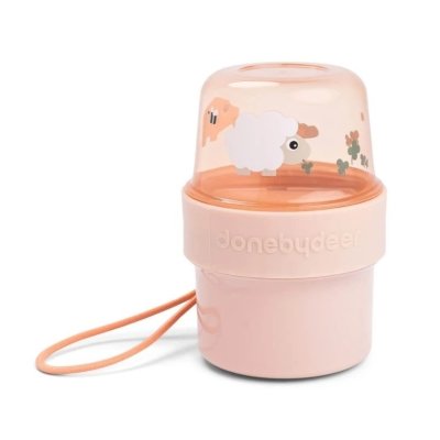 Done by Deer To go Zásobník na svačinu Tiny Farm vel. S - Růžový - obrázek