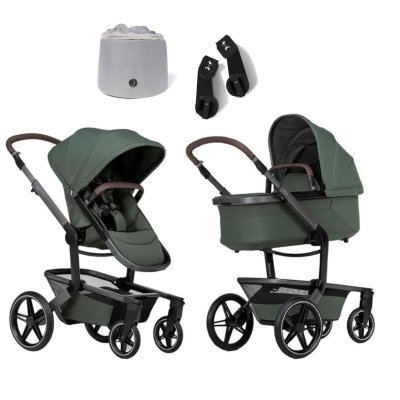 Joolz Day5 Kompletní set Forest Green + Pláštěnka a adaptéry na autosedačku