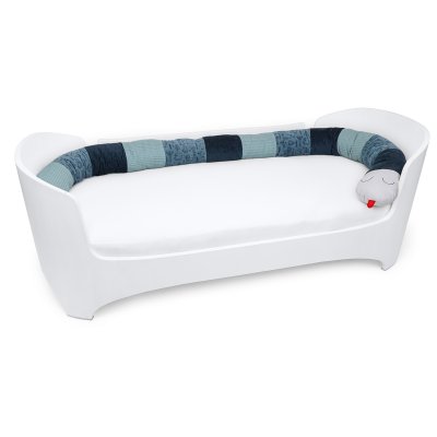 Liebes Von Priebes Klaus Velký válec do postýlky - Patch Waffel Ocean/Cord/Safari Jeans - obrázek