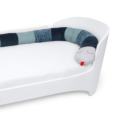 Liebes Von Priebes Klaus Velký válec do postýlky - Patch Waffel Ocean/Cord/Safari Jeans