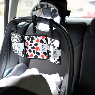 Etta Loves Oboustranné senzorické závěsné čtverce 3 ks - Multi - obrázek