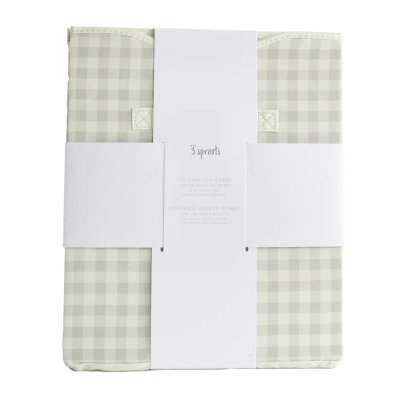 3 Sprouts Truhla na hračky Recycled - Gringham Beige - obrázek