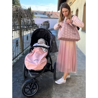Pinkie Kabela na kočárek Superfine M –  Light Pink - obrázek
