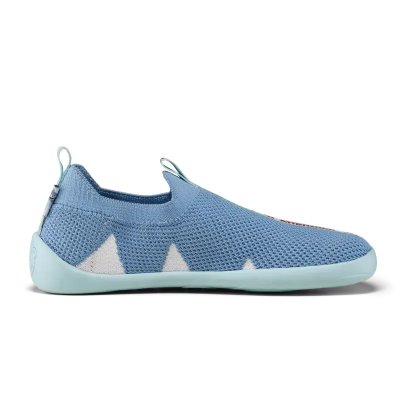 Affenzahn Dětské nazouvací barefoot boty Slipper Knit Finky - Shark, vel. 24 - obrázek