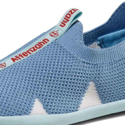 Affenzahn Dětské nazouvací barefoot boty Slipper Knit Finky - Shark, vel. 28 - obrázek