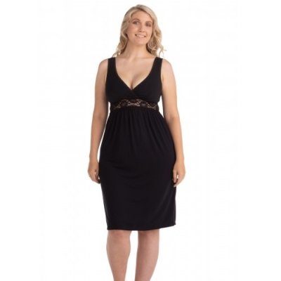 Carriwell Těhotenská a kojící noční košilka - Černá, vel. M - obrázek