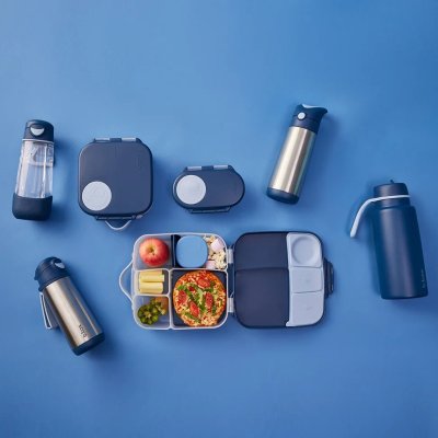 b.box Nerezová termoláhev s brčkem 1000 ml - Midnight - obrázek