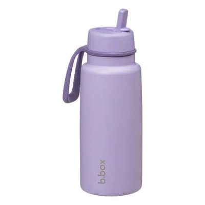 b.box Nerezová termoláhev s brčkem 1000 ml - Lilac Love - obrázek