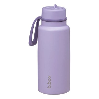 b.box Nerezová termoláhev s brčkem 1000 ml - Lilac Love - obrázek