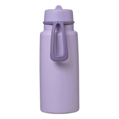 b.box Nerezová termoláhev s brčkem 1000 ml - Lilac Love - obrázek