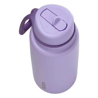 b.box Nerezová termoláhev s brčkem 1000 ml - Lilac Love - obrázek