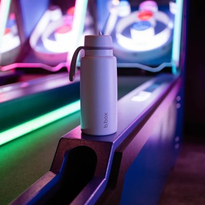 b.box Nerezová termoláhev s brčkem 1000 ml - Lilac Love