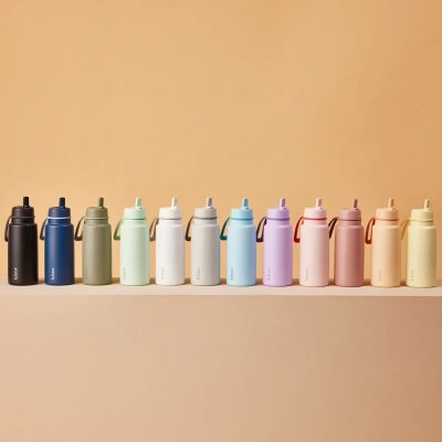 b.box Nerezová termoláhev s brčkem 1000 ml - Lagoon - obrázek