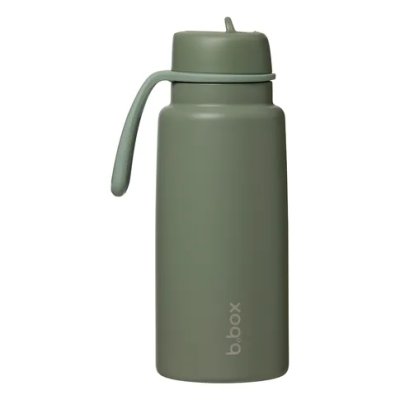b.box Nerezová termoláhev s brčkem 1000 ml - Olive