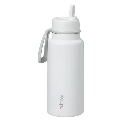 b.box Nerezová termoláhev s brčkem 1000 ml - White Out - obrázek