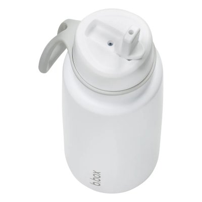 b.box Nerezová termoláhev s brčkem 1000 ml - White Out - obrázek