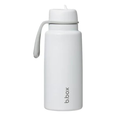 b.box Nerezová termoláhev s brčkem 1000 ml - White Out