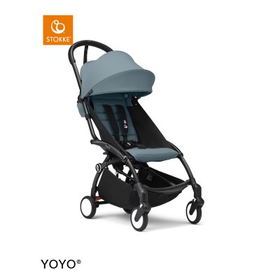 Stokke Yoyo3 Sportovní kočárek + DÁREK Jetkids Bedbox - Black/Aqua/Arctic Blue - obrázek