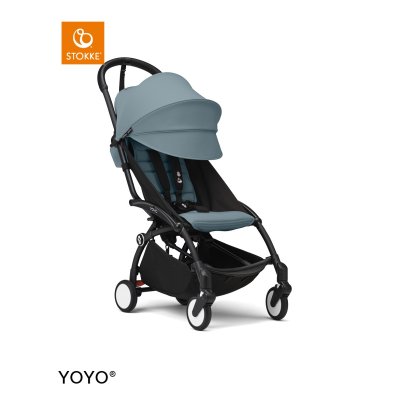 Stokke Yoyo3 Sportovní kočárek + DÁREK Jetkids Bedbox - Black/Aqua/Arctic Blue - obrázek