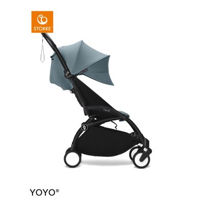 Stokke Yoyo3 Sportovní kočárek + DÁREK Jetkids Bedbox - Black/Aqua/Arctic Blue - obrázek