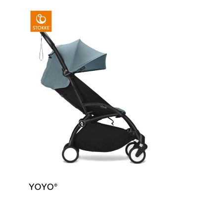 Stokke Yoyo3 Sportovní kočárek + DÁREK Jetkids Bedbox - Black/Aqua/Arctic Blue - obrázek