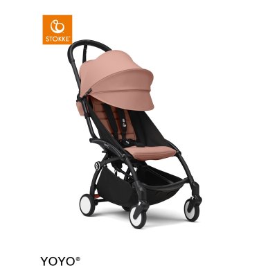 Stokke Yoyo3 Sportovní kočárek + DÁREK Jetkids Bedbox - Black/Ginger/Coral Pink - obrázek