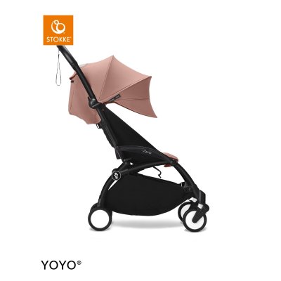 Stokke Yoyo3 Sportovní kočárek + DÁREK Jetkids Bedbox - Black/Ginger/Coral Pink - obrázek