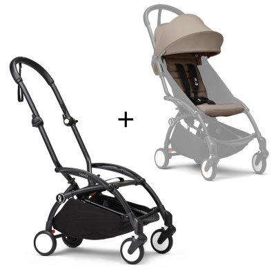 Stokke Yoyo3 Rám kočárku + DÁREK Textilní set - Black