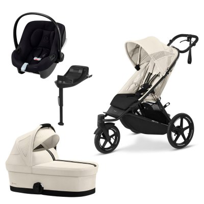 Cybex Výhodný set Avi Spin + Lůžko + Autosedačka se základnou - Seashell Beige