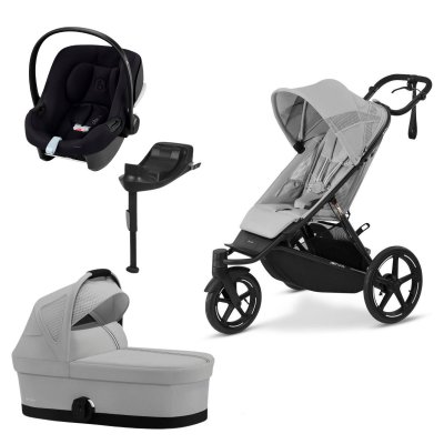 Cybex Výhodný set Avi Spin + Lůžko + Autosedačka se základnou - Fog Grey