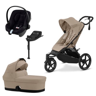 Cybex Výhodný set Avi Spin + Lůžko + Autosedačka se základnou - Almond Beige