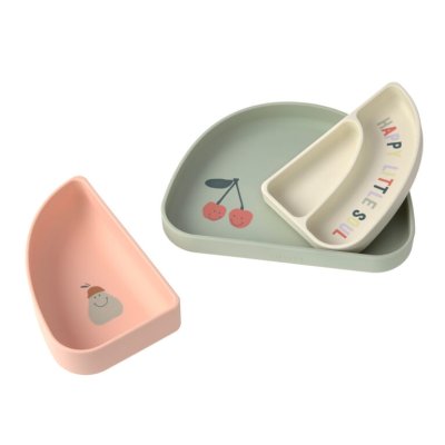 Lässig Set dětského nádobí ze silikonu Happy Fruits - Cherry - obrázek
