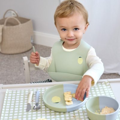 Lässig Set dětského nádobí ze silikonu Happy Fruits - Lemon - obrázek