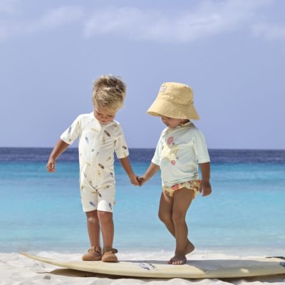 Lässig Rashguard s krátkým rukávem Flowers - Sea Foam, 19 - 24 m - obrázek